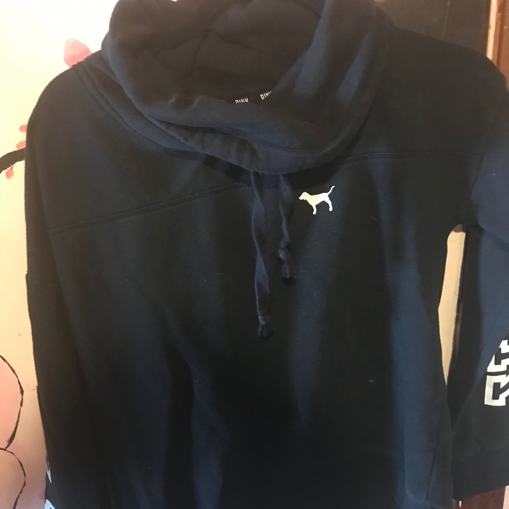 Victorias Secret Pink! Black long sleeve sweater